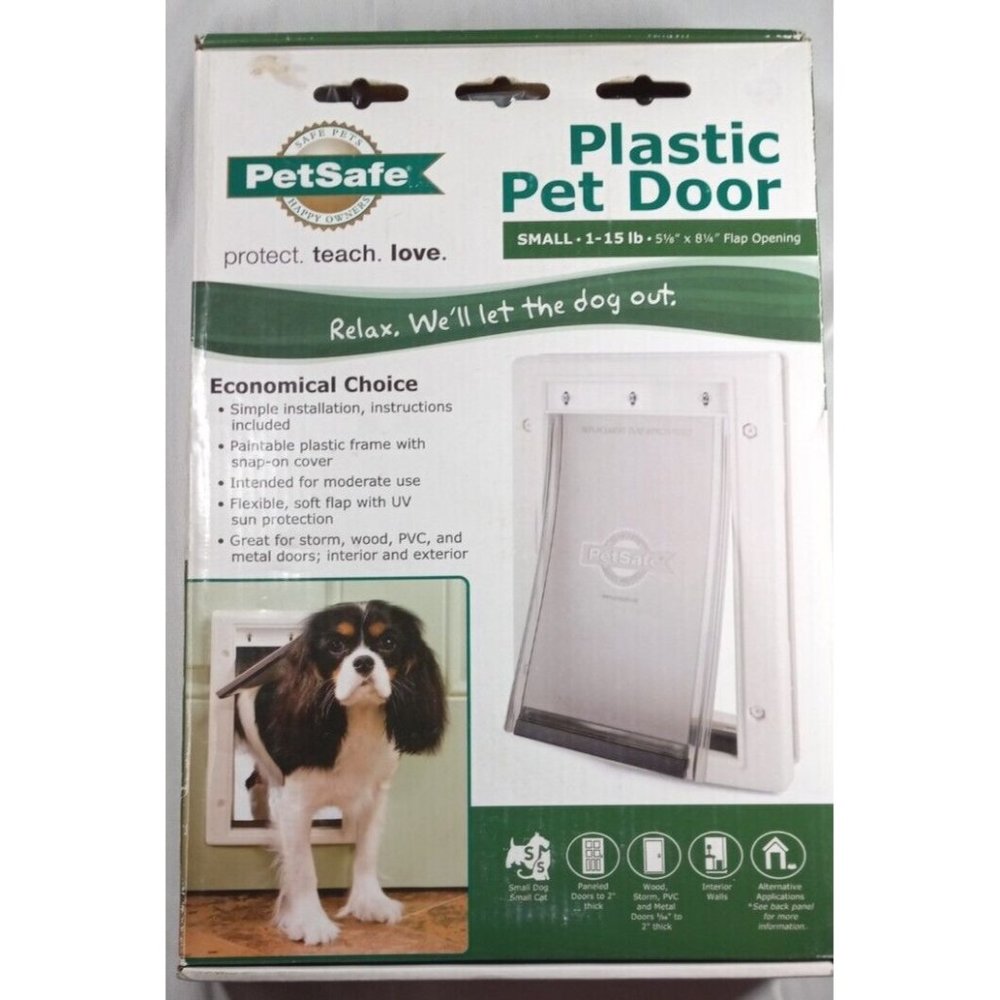 PetSafe Premium Plastic Pet Door White - Small - 1-15 Lbs - #PPA00-10958